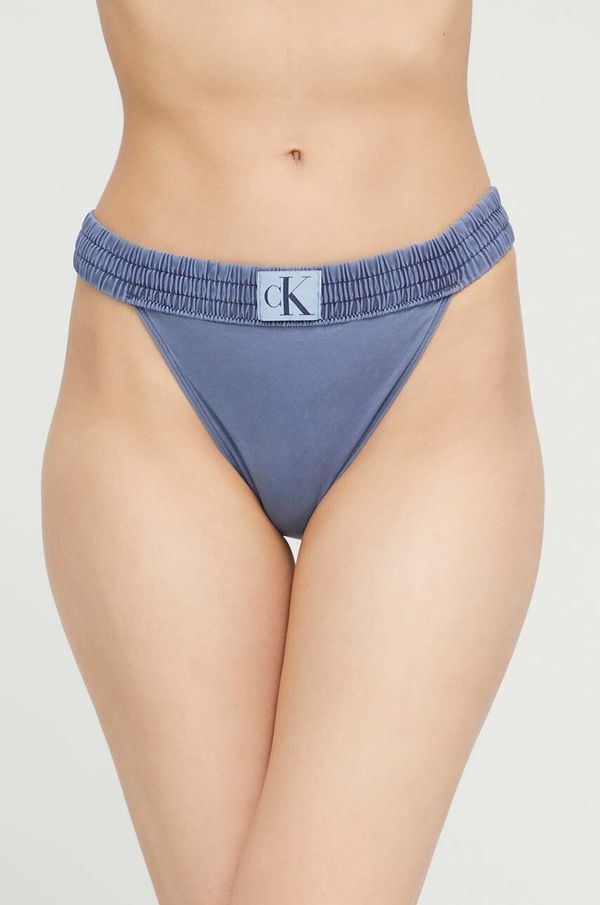 Calvin Klein Zgornji del kopalk Calvin Klein mornarsko modra barva