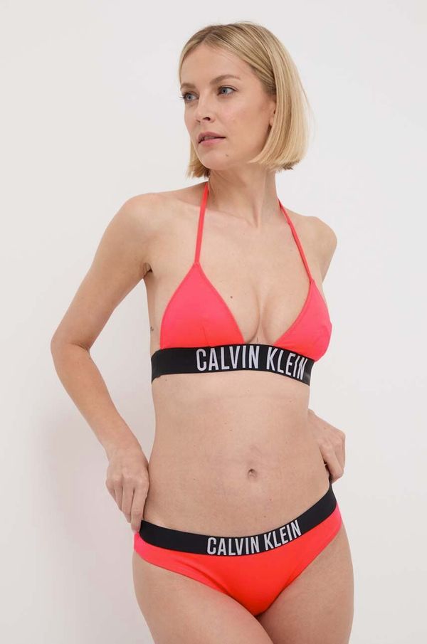 Calvin Klein Zgornji del kopalk Calvin Klein roza barva, KW0KW02666