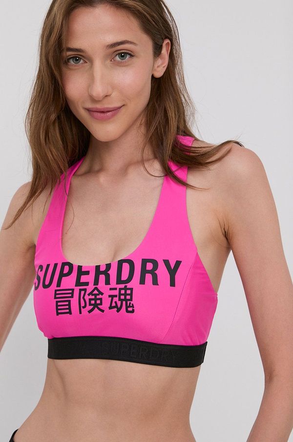 Superdry Zgornji del kopalk Superdry roza barva