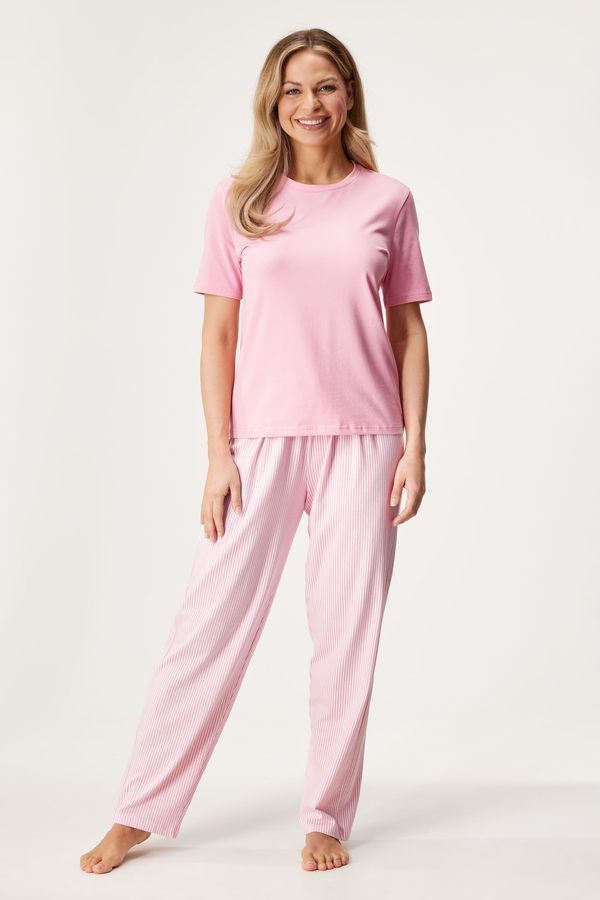 Astratex Dolga bombažna pižama Pink Dream