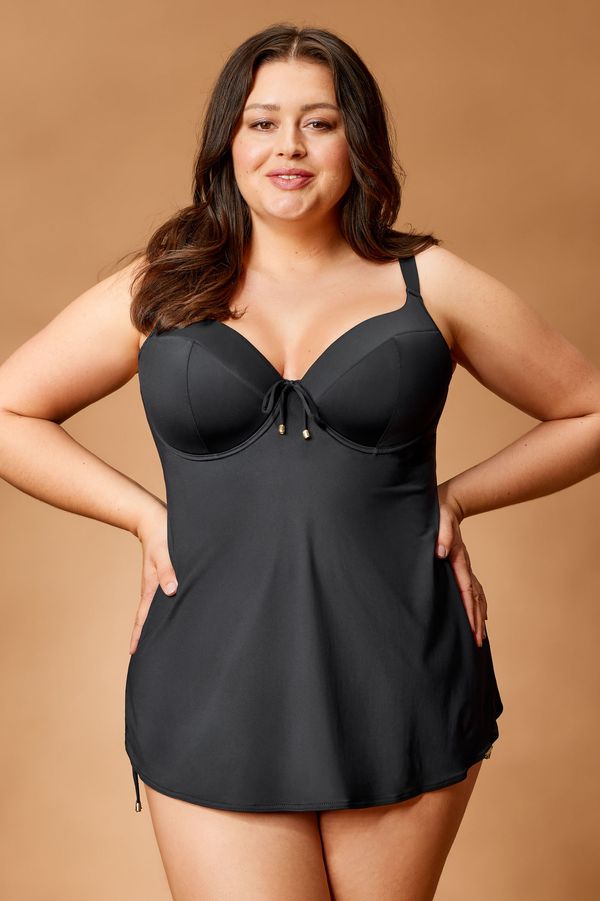 Astratex Zgornji del tankini kopalk Harper Black Plus