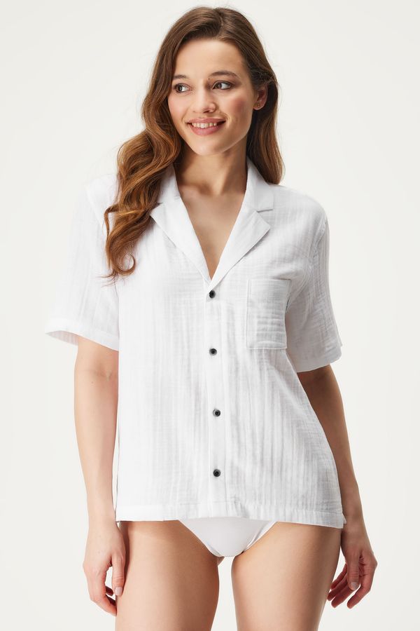 Calvin Klein Bombažni pižama top Calvin Klein