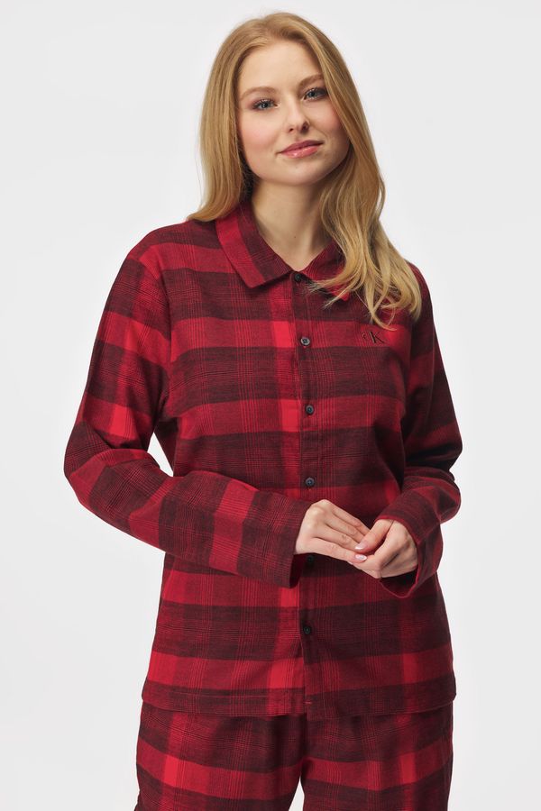 Calvin Klein Flanelast pižama top Calvin Klein Gradient