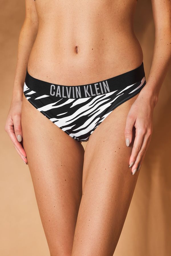 Calvin Klein Spodnji del bikini kopalk Calvin Klein Zebra