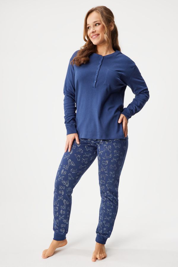 Coveri Dolga bombažna pižama Dog Lover