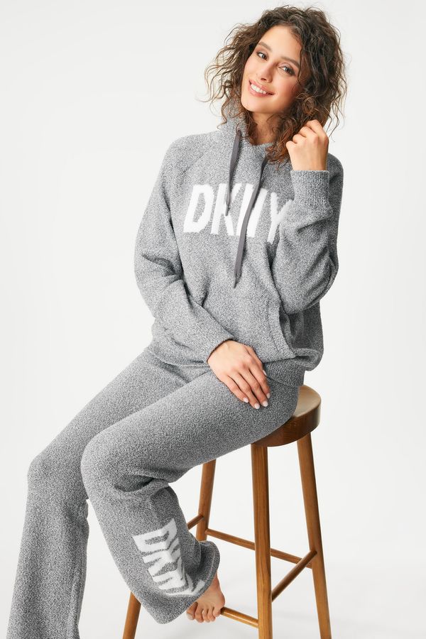 DKNY Komplet DKNY Boucle Hooded Top and Pat