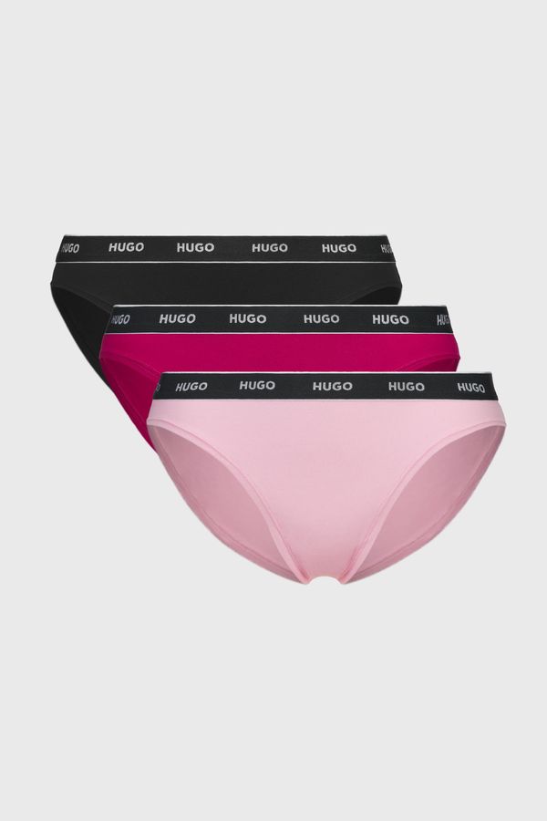 HUGO BOSS 3PACK Klasične hlačke HUGO Triplet Pink