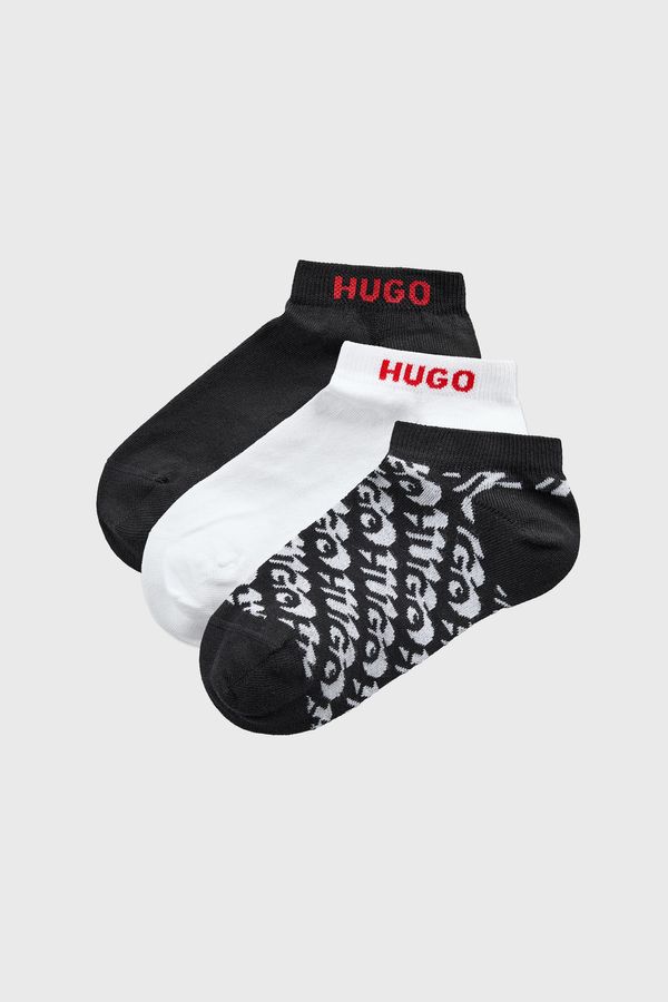 HUGO BOSS 3PACK Nogavice HUGO Logo Allover