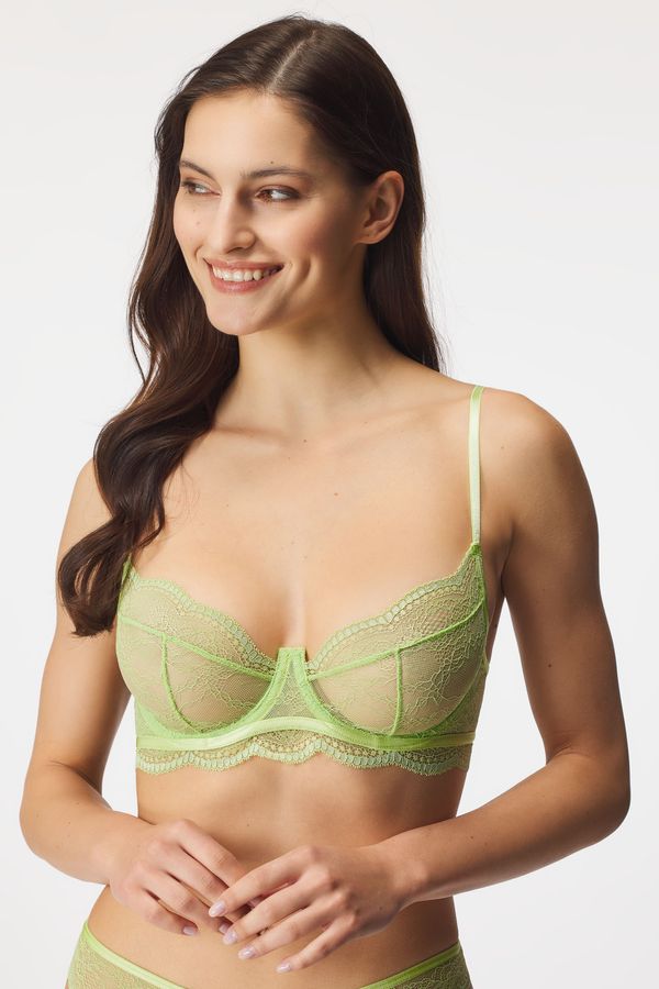 Hunkemöller Modrček Isabelle Light Green II