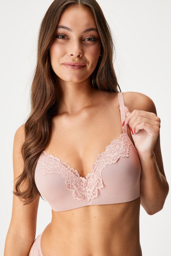 Ysabel Mora Podložen modrček Dusty pink