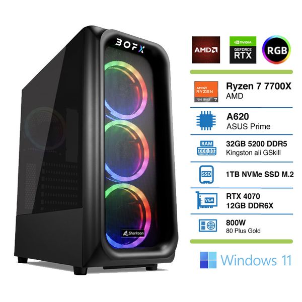 BOFX AQUILAE 2 R7-7700/32GB BOFX 1TB/RTX4070/W11