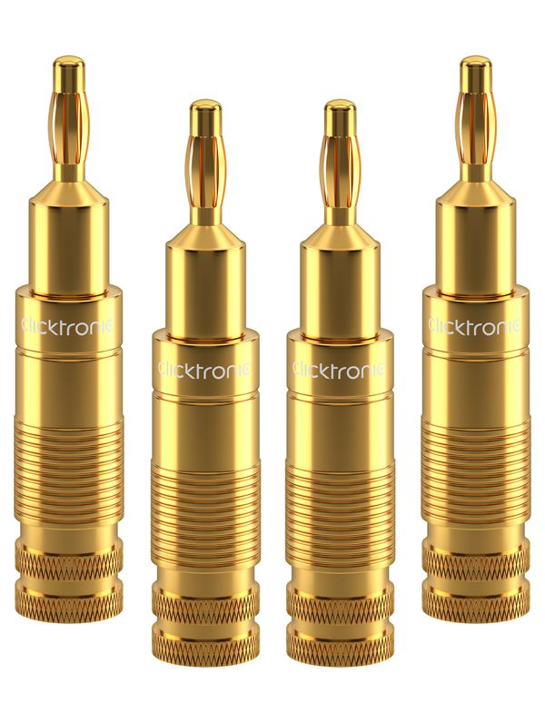 Clicktronic CLICKTRONIC 53983 4PAK. BANANA ZA ZVOčNIKE ZLATA