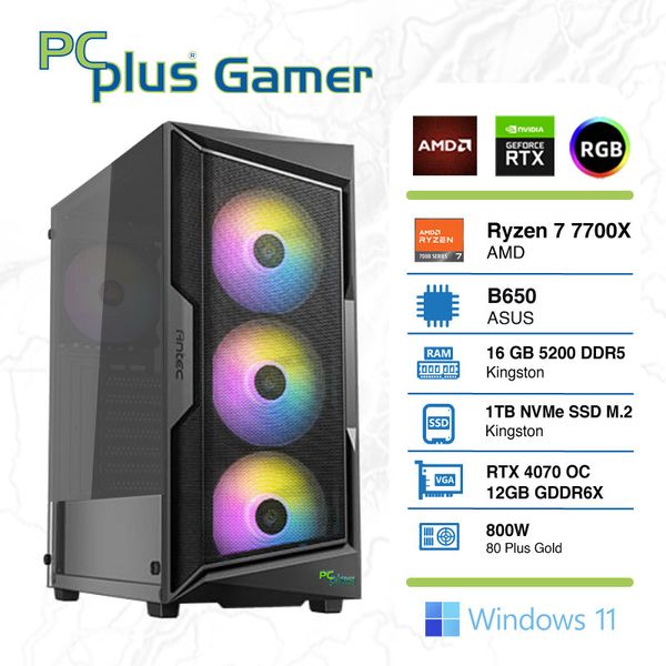 PC Plus GAMER R7-7700X RAČUNALNIK PC PCPLUS 16GB1TB RTX4070