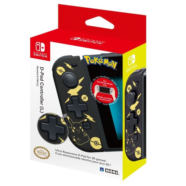 HORI HORI-D-PAD CONTROLLER (L) PIKACHU BLACK & GOLD NSW