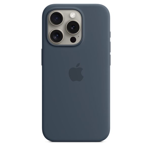 Apple IPHONE 15 PRO MAX SILICONE CASE STORM BLUE