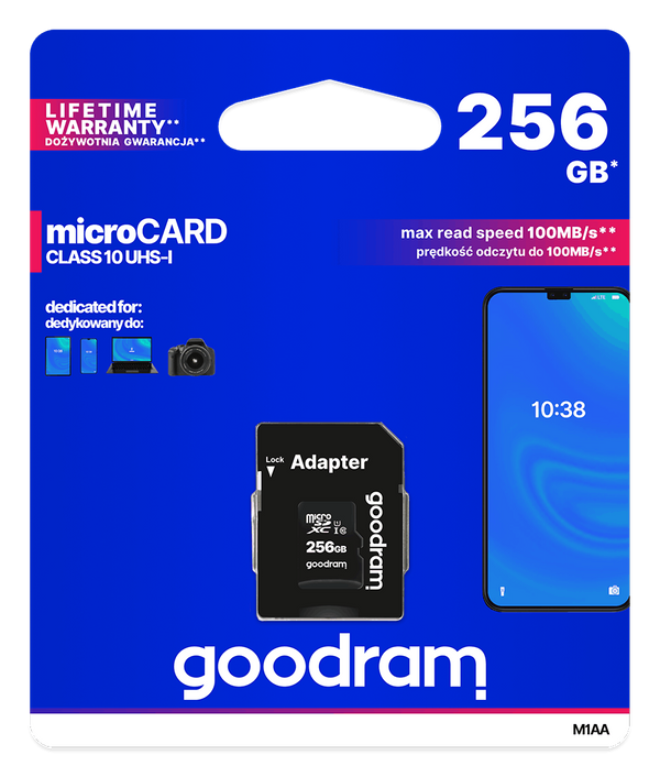 Goodram MICRO SD 256GB 100MB/S GOODRAM