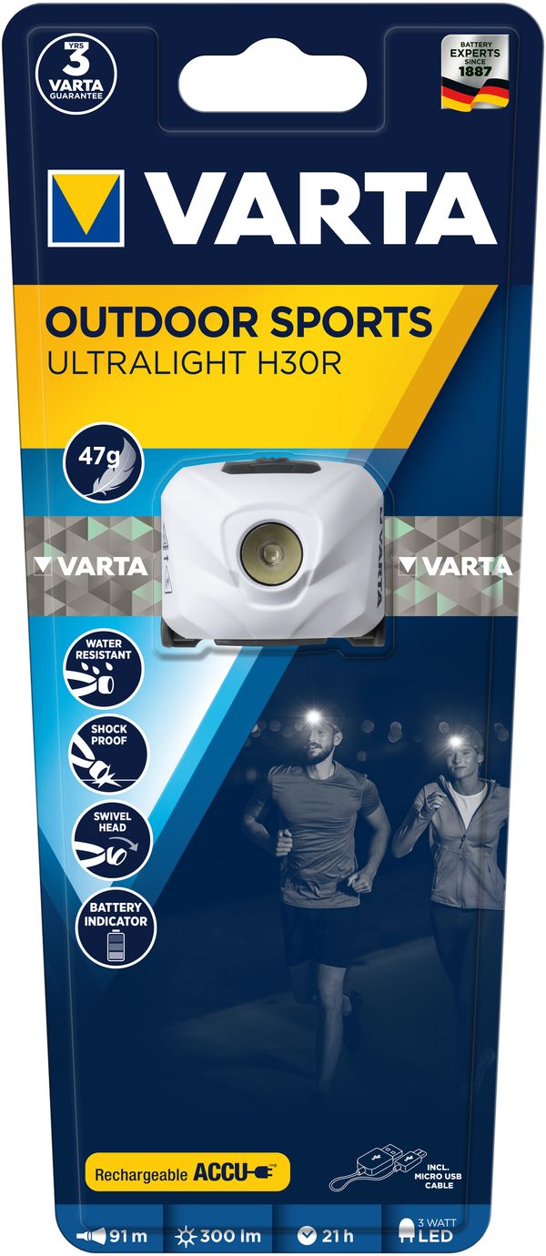 Varta OUTDOOR SPORTS ULTRALIGHT H30R BELA