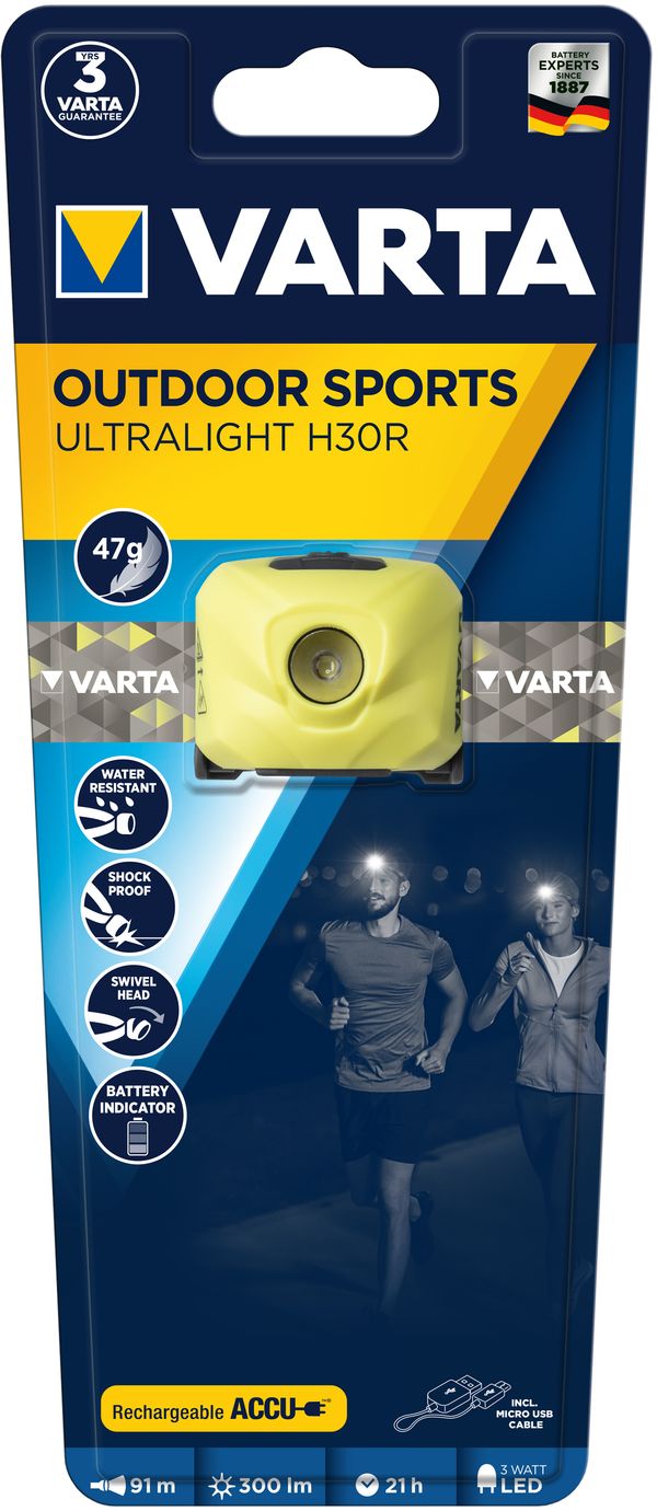 Varta OUTDOOR SPORTS ULTRALIGHT H30R LIMETA