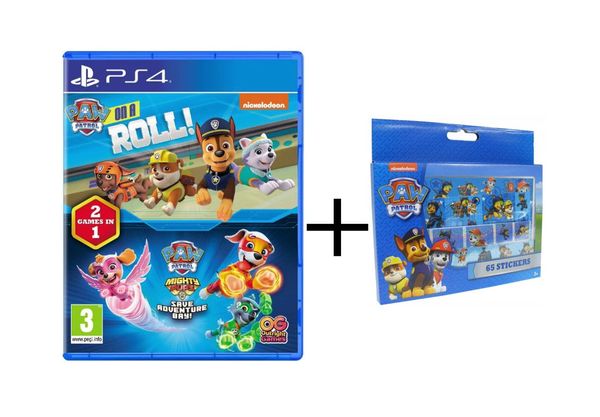 Outright Games PAW PATROL ON A ROLL + MIGHTY PUPS PS4 +STICKER