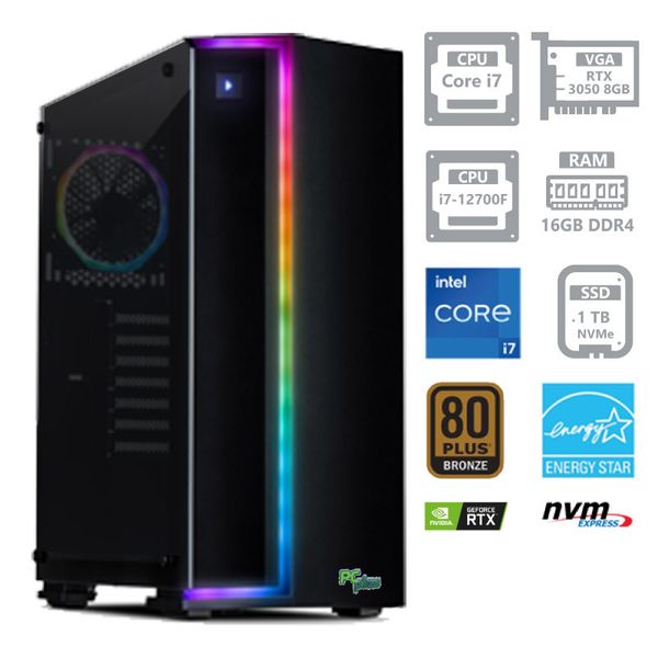 PC Plus PCPLUS STORM I7-12700F 16 GB 1TB GF RTX3050 8GB