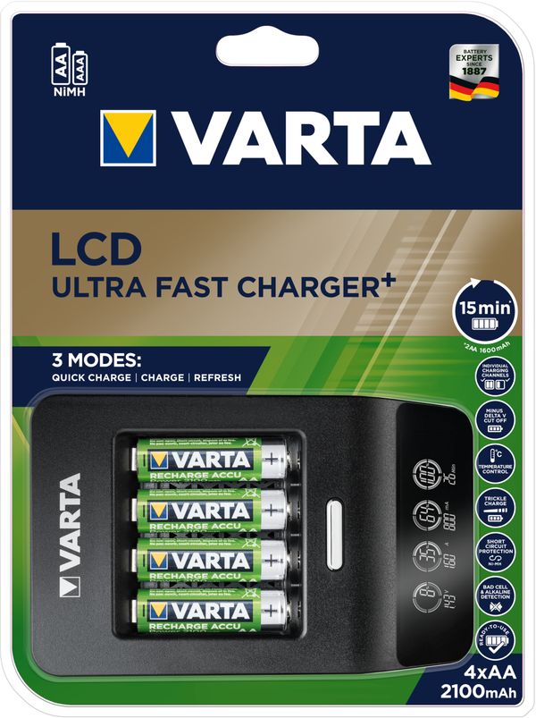 Varta POLNILNIK LCD ULTRA FAST CHARGER 57685