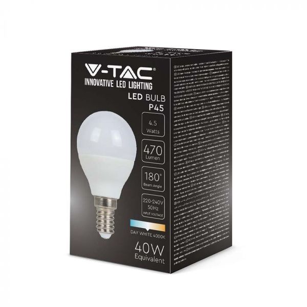 V-TAC VT-1880 4.5W E14 P45 T-VAC 4000K LED SIJALKA