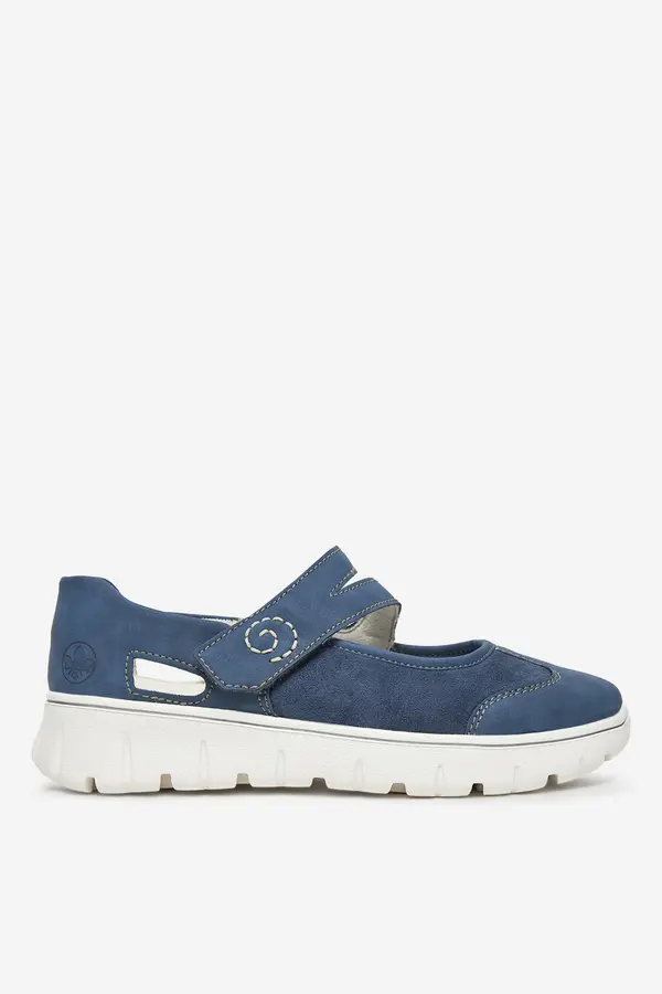 Rieker Balerinke Rieker N1350-14 Temni denim