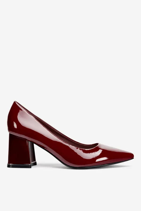 Clara Barson Čevlji s peto Clara Barson WFA3047-1 Temno rdeča