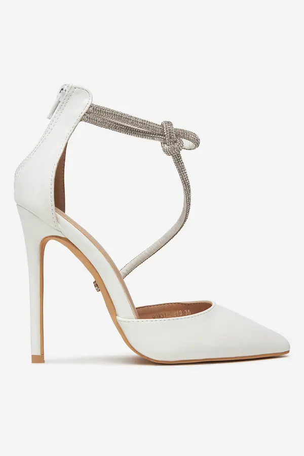 DeeZee Čevlji s peto DeeZee 92831-A213 Bela