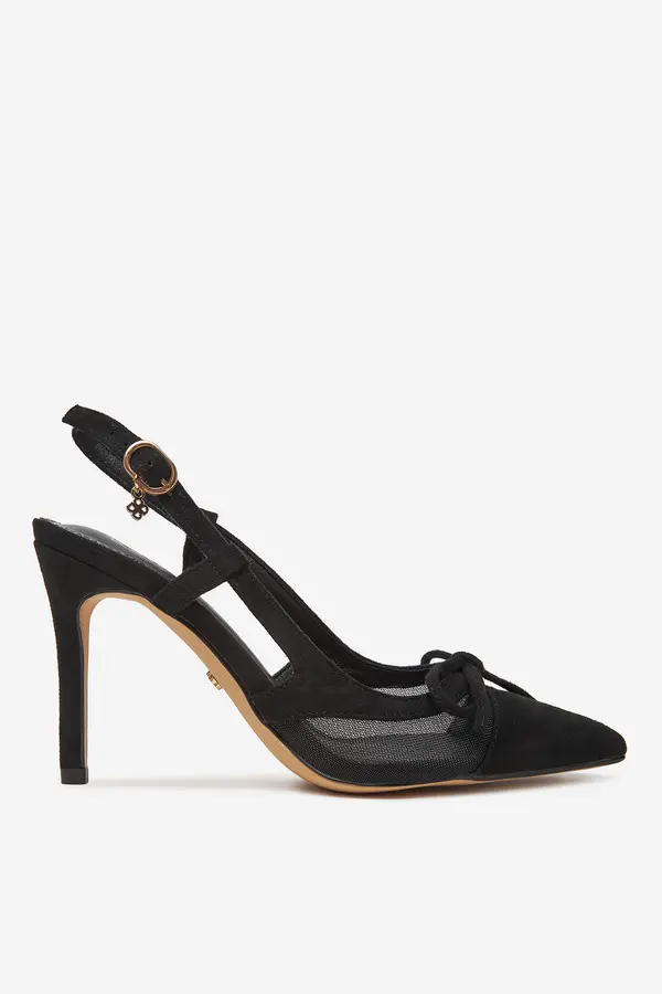 DeeZee Čevlji s peto DeeZee AU-8268-10 Črna