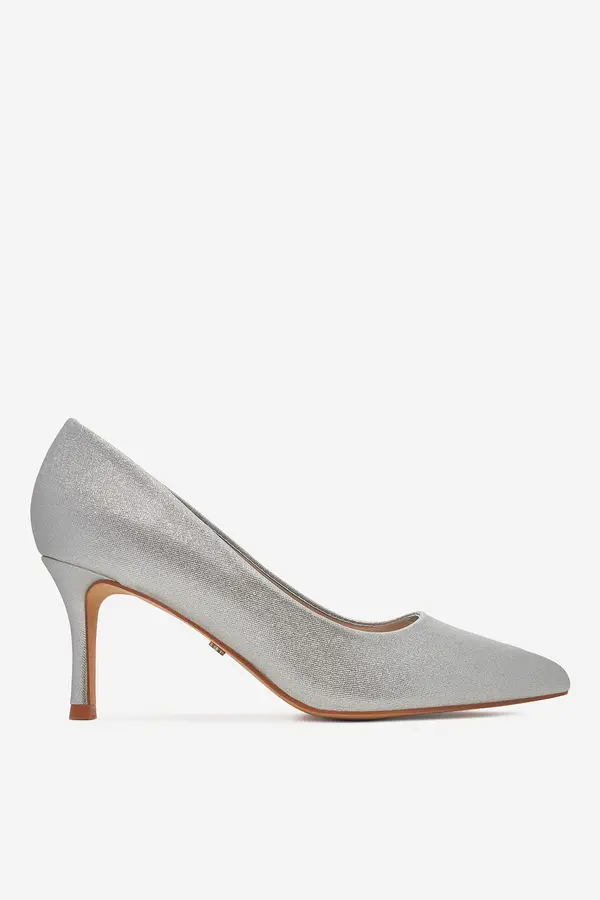 DeeZee Čevlji s peto DeeZee BK-0807-1 Srebrna