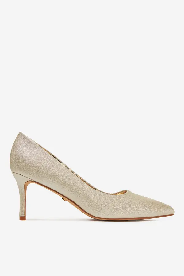 DeeZee Čevlji s peto DeeZee BK-0807-1 Zlata