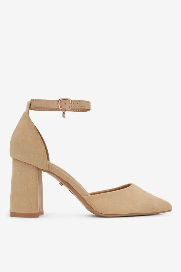 DeeZee Čevlji s peto DeeZee BK-2466-2 Bež