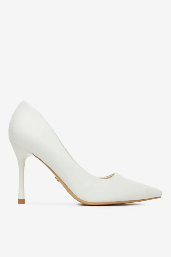 DeeZee Čevlji s peto DeeZee BK-2628 Bela