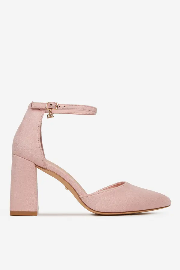 DeeZee Čevlji s peto DeeZee DF-82616-85-35621 Roza