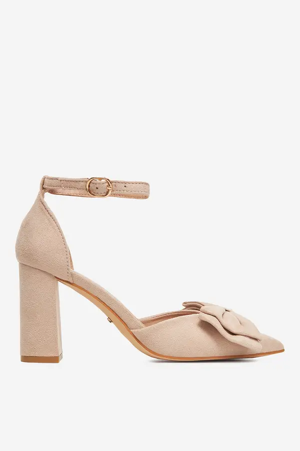 DeeZee Čevlji s peto DeeZee GAO-3083-1 Bež