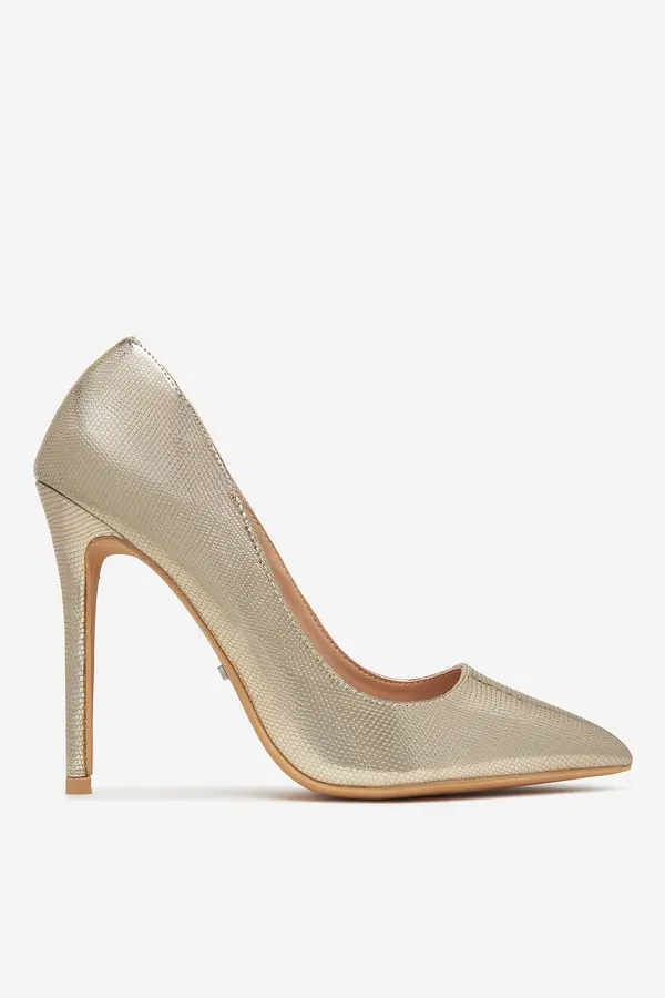 DeeZee Čevlji s peto DeeZee HT92831-200 Zlata