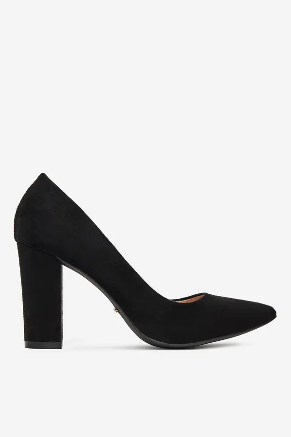 DeeZee Čevlji s peto DeeZee LB9901-BLACK SU Črna