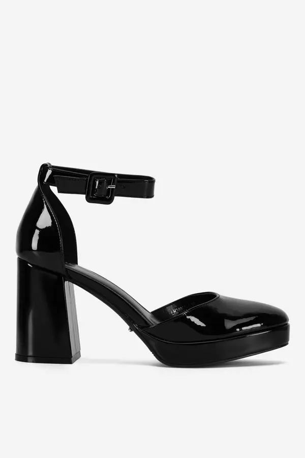 DeeZee Čevlji s peto DeeZee LH24039-1 Črna