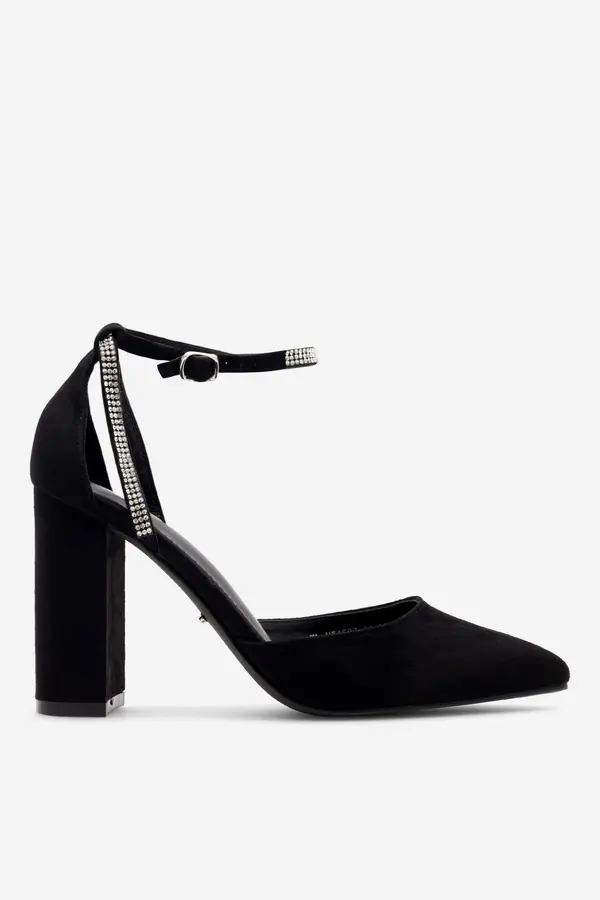 DeeZee Čevlji s peto DeeZee LISA KL-HT4587-21 Črna