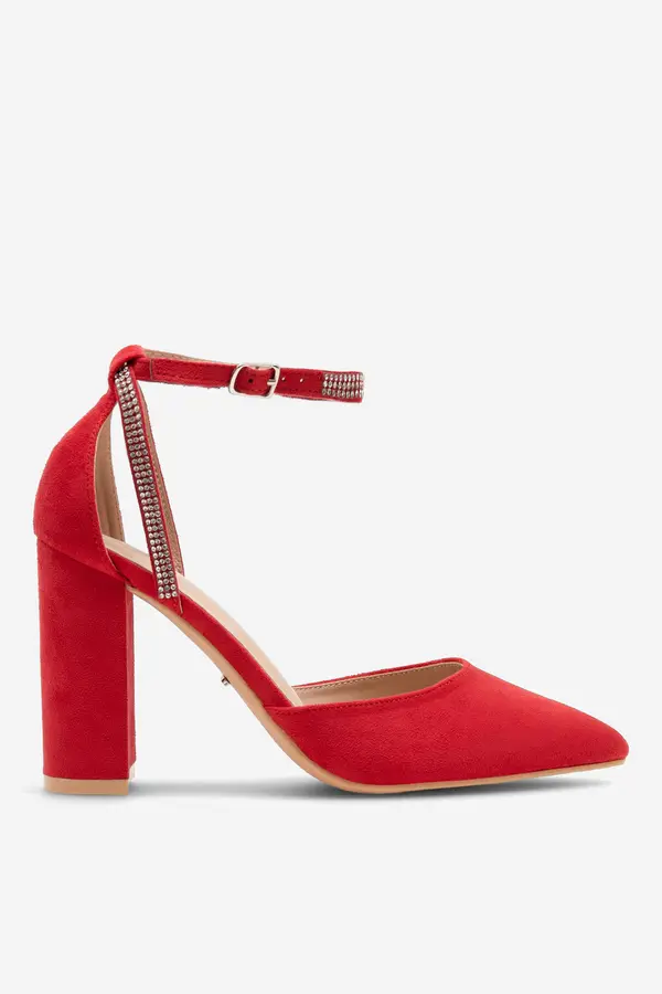 DeeZee Čevlji s peto DeeZee LISA KL-HT4587-21Rdeča