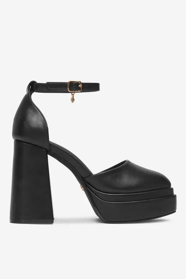 DeeZee Čevlji s peto DeeZee LW85478-6 Črna