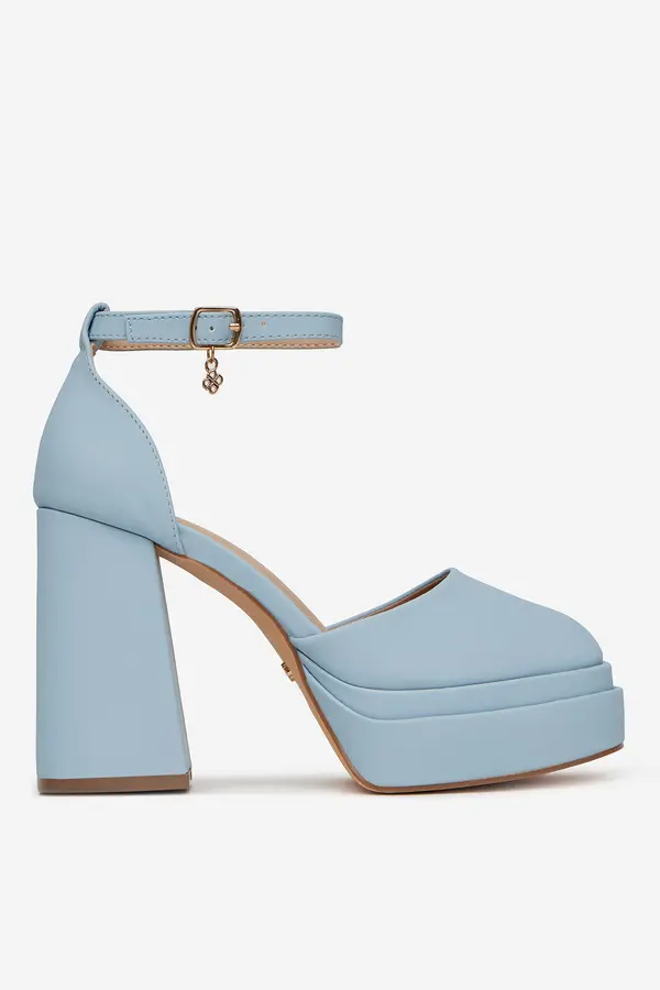 DeeZee Čevlji s peto DeeZee LW85478-6 Modra