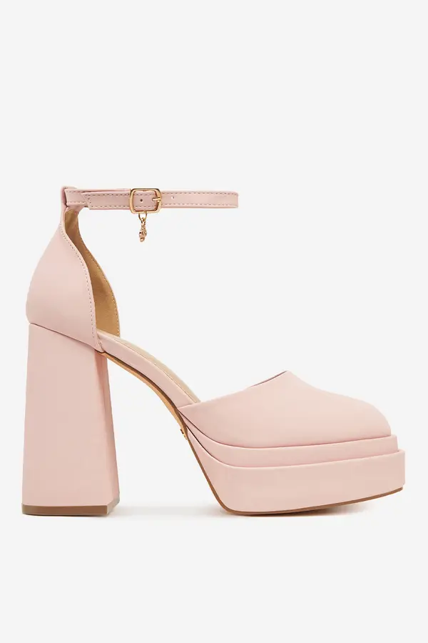 DeeZee Čevlji s peto DeeZee LW85478-6 Roza