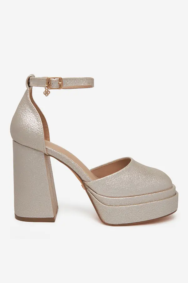 DeeZee Čevlji s peto DeeZee LW85478-6 Zlata