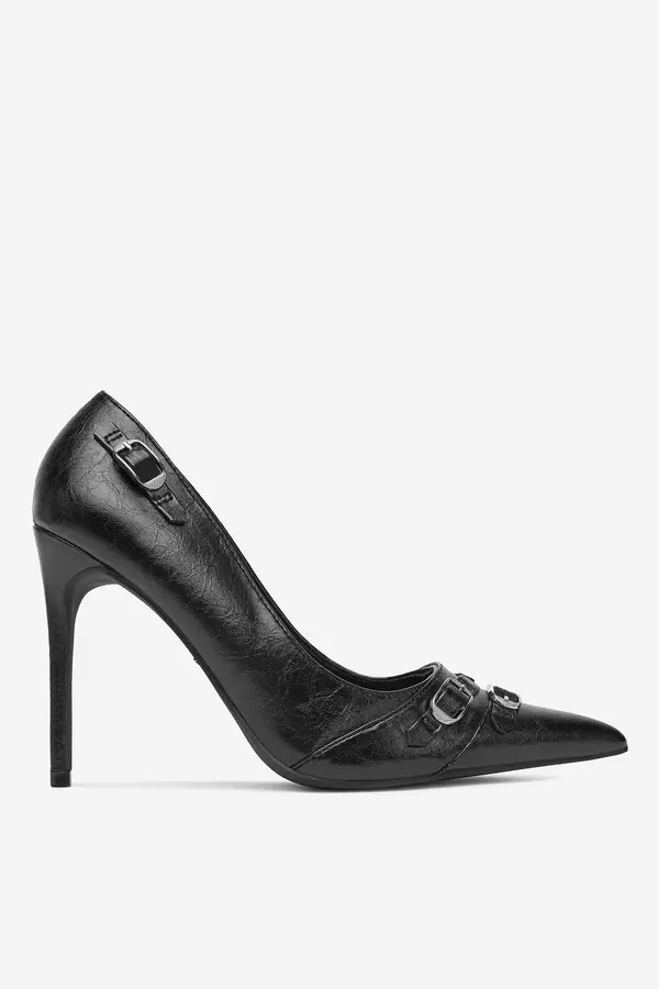 DeeZee Čevlji s peto DeeZee Q93079-2 Črna