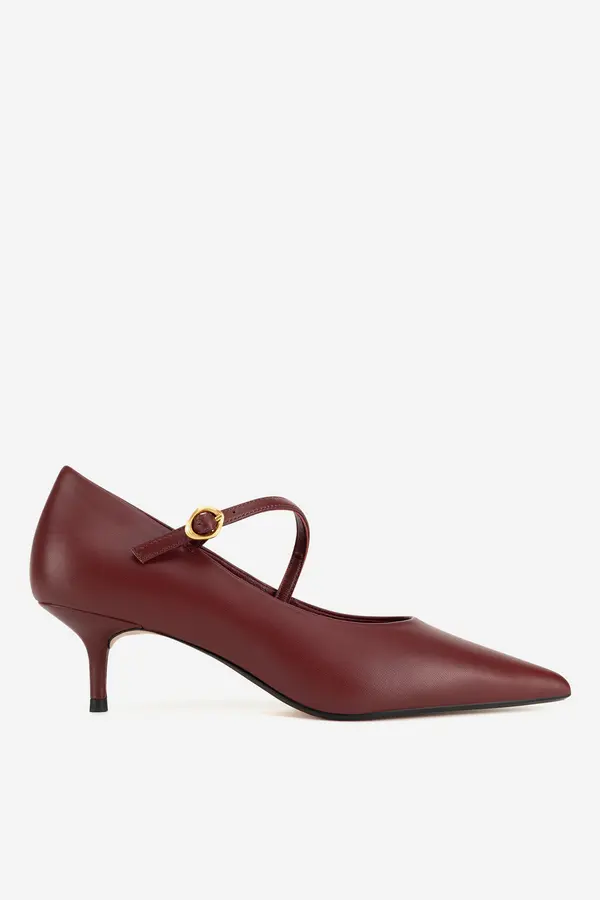 gino rossi Čevlji s peto Gino Rossi LILIAN-526-1 Temno rdeča