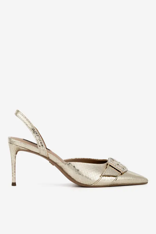 Nine West Čevlji s peto NINE WEST SJ1489-6 Zlata