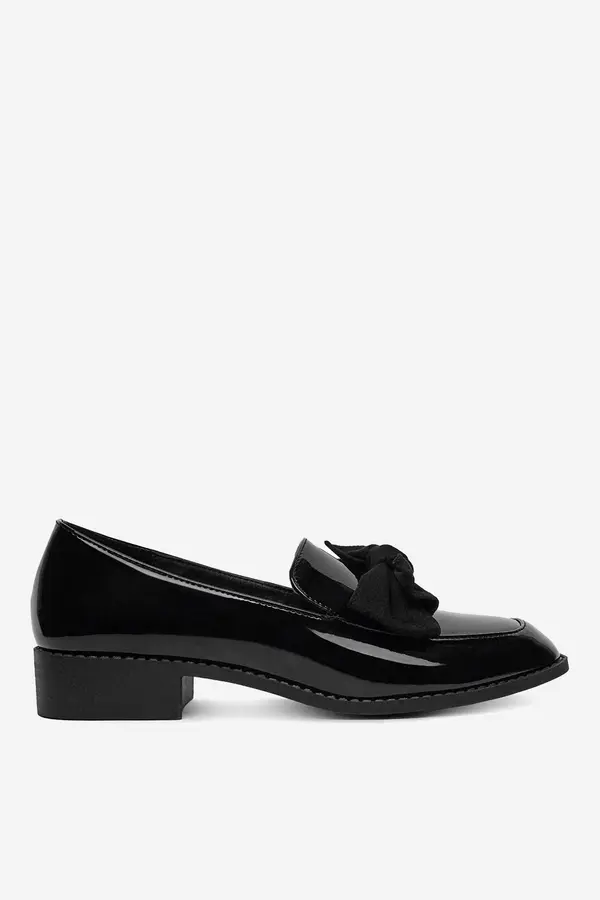 DeeZee Mokasinke DeeZee SQ873-1-BLACK PAT Črna