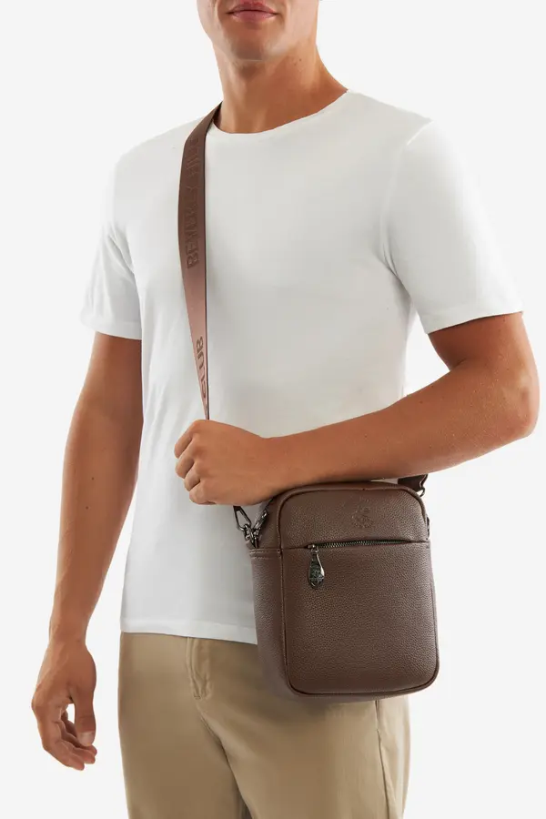 Beverly Hills Polo Club Moška torba BEVERLY HILLS POLO CLUB BHPC-L-001-CCC-06 Rjava
